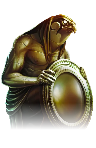 National Casino guardian character holding a golden shield