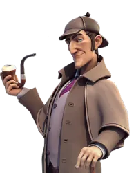 National Casino detective mascot with a pipe