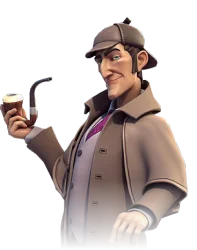 National Casino detective mascot in a deerstalker hat